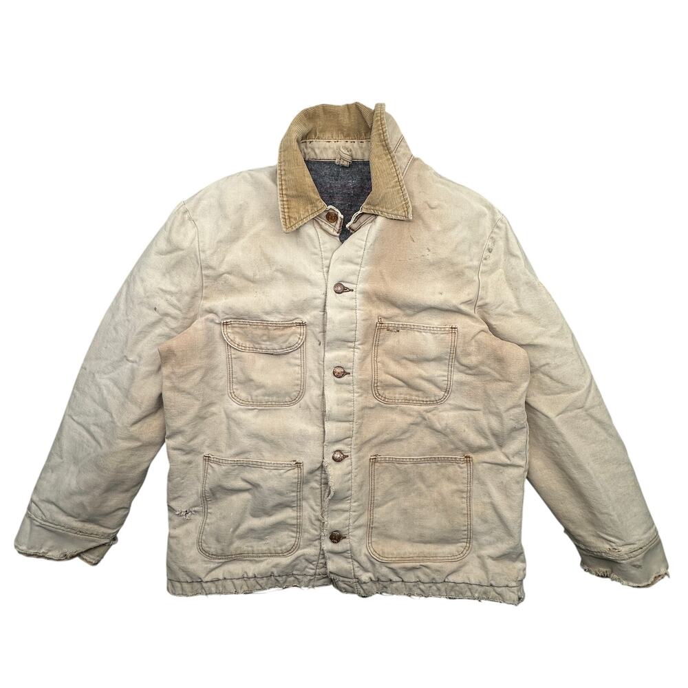 Vintage Blue Bell Blanket Lined Duck Canvas Chore Jacket Mens 44 Large Detroit